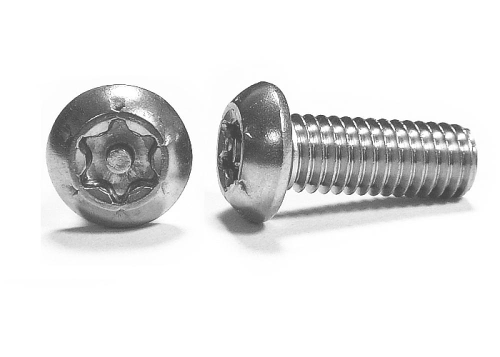 50 Stk ISO 7380 M3X12 A2 TX10+PIN Flachrundkopf-Sicherheitsschrauben mit ISR + Pin Edelstahl